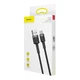 Кабель Baseus Cafule Cable USB For Type-C 3A 0.5m Gray+Black - зображення 2
