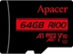 Карта пам'яті microSDXC, 64Gb, R100, Class10 UHS-I U1 V10 A1 Apacer 000349702 - зображення 1