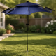Пляжный зонт Outdoor Umbrella 2,4 м с наклонным механизмом, треногой с колышками, чехлом для переноски, защитой от солнца и ветра - изображение 6
