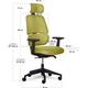 Крісло Mealux Leo Air Plus Green (арт.Y-546 KZ) - изображение 4