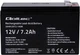 Akumulator Qoltec AGM 12V-7,2Ah max. 108A (53062) - obraz 1