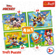 Puzzle Trefl Disney Junior Mickey Myszka Miki Wśród przyjaciół 4 w 1 71 element (5900511346169) - obraz 6