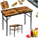 Стіл туристичний Vilde 489400 розкладний 2в1 80 x 40 x 33/60 см Коричневий (5900670121645) - зображення 5
