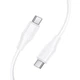 Кабель HOCO X124 Bien 60W silicone charging data cable C to C White - зображення 3
