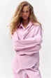 Смугаста поплінова сорочка оверсайз Zara 3520/219 L Рожева (03520219046L) - изображение 1