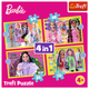 Zestaw puzzle Trefl 4 w 1 Barbie wesoły świat 207 elementów (5900511346268) - obraz 7
