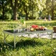 Стіл туристичний Vilde 489403 розкладний 2в1 90 x 60 x 26/54 см Графітовий (5900670121676) - зображення 8