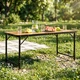 Стіл туристичний Vilde 489404 розкладний 3в1 120 x 60 x 54/62/70 см Коричневий (5900670121683) - зображення 10