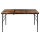 Стіл туристичний Vilde 489406 розкладний 2в1 120 x 60 x 34,5/65 см Коричневий (5900670121706) - зображення 2