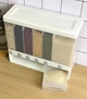 Диспенсер для сипучих продуктів на 6 відсіків Multifunctional Household Rice Bucket, контейнер для круп і макаронів з дозатором - зображення 3