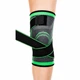Эластичный наколенник-бандаж на колено, компрессионный Knee Support WN-26 для занятий спортом и фиксации коленного сустава с ремнем на липучке, 1 шт., 45–50 см, размер XL, Зеленый - изображение 5