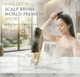 Японская щетка для волос S-HEART-S Scalp Brush Gold — массажная расческа для роста волос, против выпадения, очищения кожи головы - изображение 2