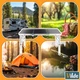 Стіл туристичний Vilde 489407 розкладний 2в1 120 x 60 x 34,5/65 см Графітовий (5900670121713) - зображення 13