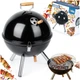 Grill węglowy Vilde 489381 kulisty przenośny stalowy 31 x 31 x 41 cm (5900670121324) - obraz 6