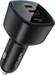 Автомобильное зарядное устройство для Acefast B18 200 Вт, два USB Type-C и USB-A Black (6974316285953) - изображение 1