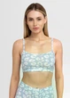 Женский хлопковый топ Giulia COTTON BLOOM 4112/60 S Multicolor-ballad blue Leo, женский топ с узором - изображение 2