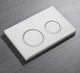 Панель змиву KOER KT-0605-03 220x140x12mm пластикова, кнопка кругла (колір білий) (KR5316) - изображение 3