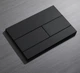 Панель змиву KOER KT-0603-05 240x160x10mm пластикова, кнопка лінійна (колір чорний матовий) (KR5320) - изображение 4