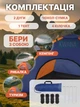 Намет міцний водонепроникний тримісний 2х1,5м для відпочинку на природі, москітна сітка, вентиляційні клапани, синьо-жовтогаряча - зображення 4