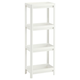 Стеллаж для ванной прямой IKEA VESKEN 36x23x100 см пластиковая белая напольная полка в ванную этажерка ИКЕА ВЕСКЕН 403.078.66 - изображение 2