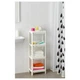 Стеллаж для ванной прямой IKEA VESKEN 36x23x100 см пластиковая белая напольная полка в ванную этажерка ИКЕА ВЕСКЕН 403.078.66 - изображение 4