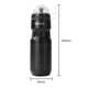 Велосипедная бутылка для воды Simeke 750 мл с держателем Black - изображение 5