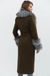 Пальто жіноче зимове з хутром X-Woyz LS-8758-1 58315 XS хакі - зображення 2