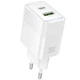 Мережевий зарядний пристрій Hoco CS112A Lounge PD30W+QC3.0 (1USB-A/1C) White - изображение 1