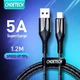 Кабель CHOETECH PowerSync Fast Charging Cable USB-A to USB-C 5A 1.2 м Black (AC0013-BK) - изображение 3