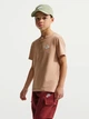 Дитяча футболка для хлопчика Nike K Nsw Tee Emb Futura Lbr FZ5177-200 S 128-137 см Hemp (198484893833) - зображення 1