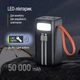 УМБ ColorWay Power Bank 50 000 mAh PowerView (USB QC4.0 + USB-C PD22.5W) Black (CW-PB500LP02BK) - изображение 10