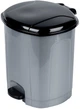 Kosz na śmieci z pedałem Vilde plastikowy 21 l Szary (8592381171506) - obraz 1