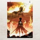 Постер Атака на титанів, Колосальний Титан, Attack on Titans, декор в кімнату підлітка, аніме, A3 42×30 см (id0475) - зображення 1