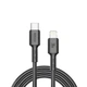 Кабель Brevia Type-C to Lightning 30W 1м, чорний box (51100BCLC1) 51100BCLC1 - зображення 1