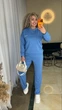 Жіночий спортивний костюм (светр + штани) Uaclothes 58/60 Блакитний (like38939-193751373) - зображення 3