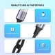 Зарядный Кабель UGREEN US288 USB - TYPE-C Aluminum Braid 1 м серый 60126 для передачи данных - изображение 4