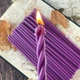 Фіолетові воскові свічки 20 см (50шт) - изображение 4
