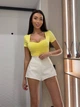 Боді push-up з коротким рукавом мод ОСИП-808, Лимонний, 46-48 - зображення 4