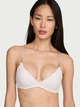 Кружевной комплект белья Victoria's Secret бюст Push-Up и трусики тонг 1160539922 (Молочный 36B/M) - изображение 2