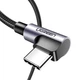 Дата кабель USB 2.0 AM to USB-C 3.0m 3A 90° corner US176 black Ugreen (70875) - зображення 5