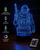 Светильник ночник декоративный ручной работы с пультом «Ghost. Call of Duty» 3D лампа с Led-подсветкой (7 цветов 4 режима) (3DP032) - изображение 1