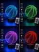 Подарочный ночник светильник «Баскетбольный мяч» с пультом 3D лампа с Led-подсветкой (7 цветов 4 режима) (3DS005) - изображение 2
