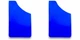 Брызговики Avtoaks малые 370 х 215 мм синий цвет 2 шт - изображение 1