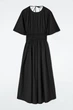 Сукня жіноча COS gathered open-back midi dress 1283718001 Eur 34 Чорний - изображение 3