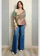 Джемпер легкий віскозний з принтом Italy Moda 15-308 - кавовий - M-XL - изображение 5