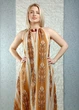 Сарафан максі халтер з намистинами Miho’s батистовий коричневий 42-001 - M-XL - коричневий - изображение 8