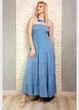 Літній сарафан Максі А-силует Штапель блакитний New Collection 14-7301 - блакитний - S-L - изображение 2