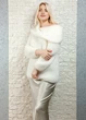 Светр фактурної в'язки з широкою горловиною білий Italy Moda 22-025 - білий - M-XL - изображение 5