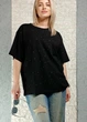 Футболка бавовняна з дрібними паєтками та стразами чорна GAGA summer 16-151 - L-XXL - чорний - изображение 3