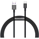 Дата кабель USB 2.0 AM to USB-C 2.0m 3A Black Baseus (CATYS-A01) - зображення 1